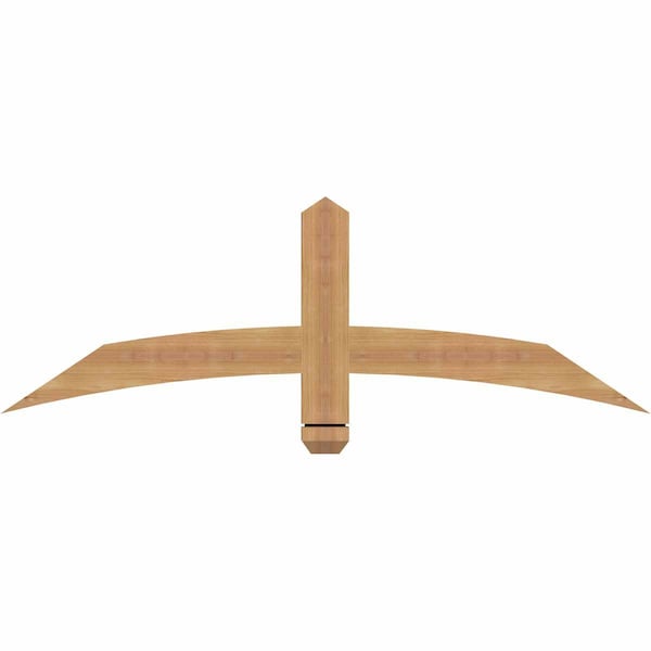 Ekena Millwork Bellingham Timber Gable Bracket, Western Red Cedar, 48"W x 16"H x 1 1/2"D x 3 1/2"F, 8/12 Pitch GBW048X16X0204BEL00SWR - main
